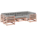 6-Piece Garden Sofa Set with Cushions Wood Timber Outdoor Patio Furniture Douglas Fir