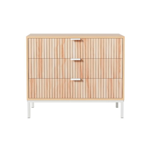 Artiss 3 Chest of Drawers  - LURA Pine - Image 5