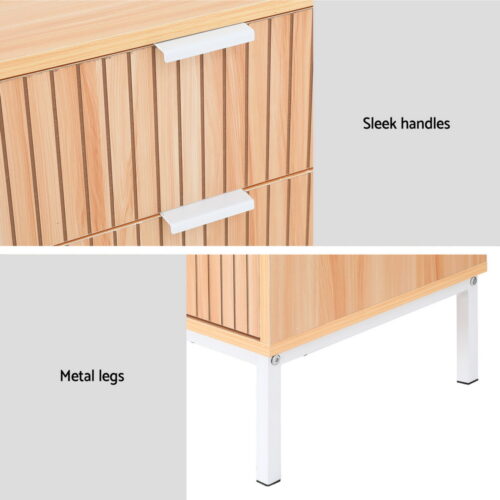 Artiss 3 Chest of Drawers  - LURA Pine - Image 8