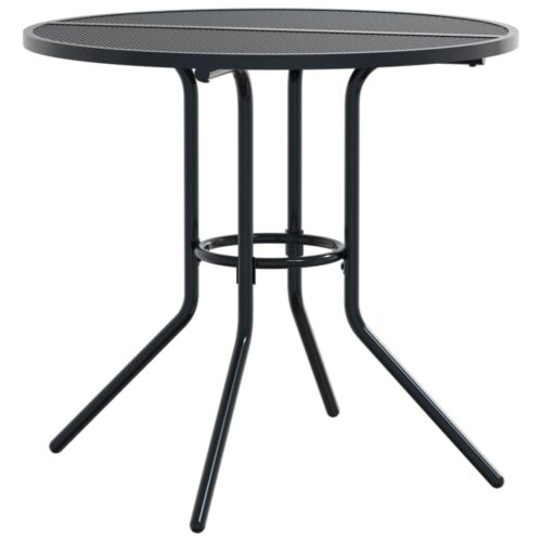 Stackable Garden Chair Set 5-Piece Anthracite Powder-coated Steel - Image 3
