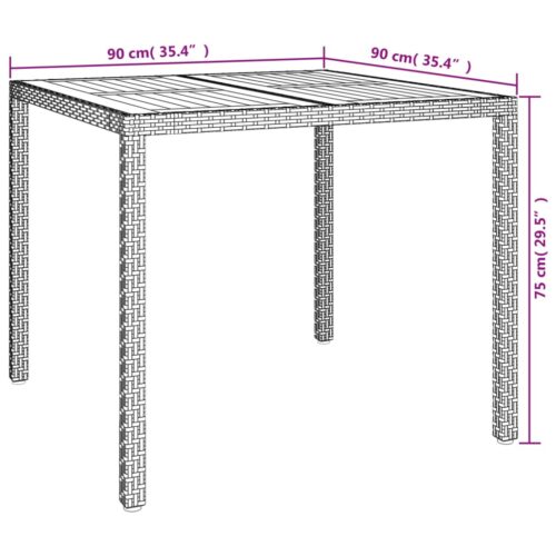 3-Piece Garden Dining Set with Cushions Grey Poly Rattan Wicker Outdoor Patio Furniture - Image 11