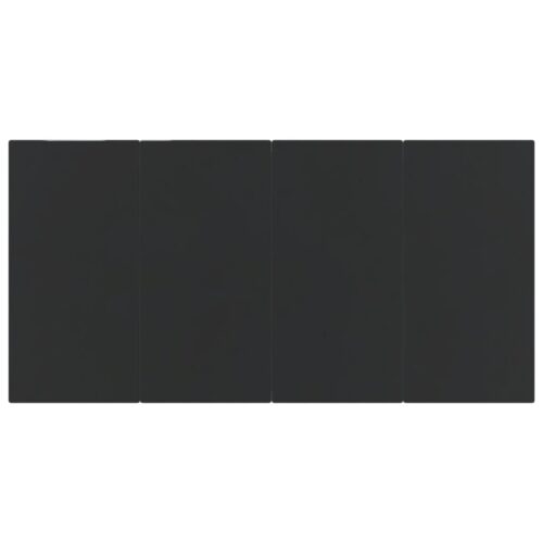 7-Piece Garden Dining Set Grey Black Poly Rattan Wicker Outdoor Patio Furniture Steel - Image 10