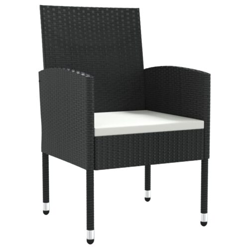 5-Piece Outdoor Dining Set Garden Patio Wicker Rattan Steel Chairs Table Setting - Image 5