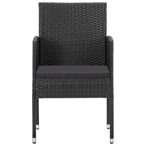 5-Piece Outdoor Dining Set Garden Patio Wicker Rattan Steel Chairs Table Setting - Image 5
