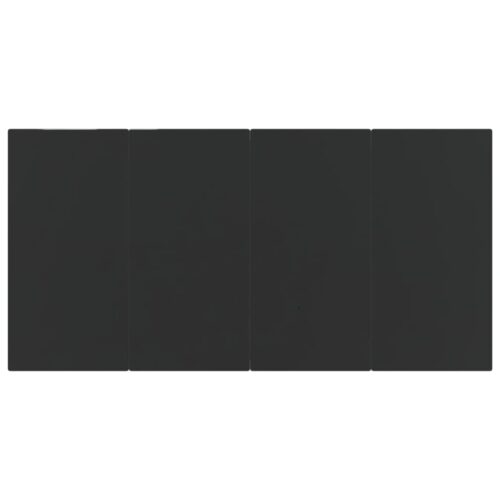7-Piece Garden Dining Set Black Poly Rattan Wicker Outdoor Patio Furniture Steel - Image 10