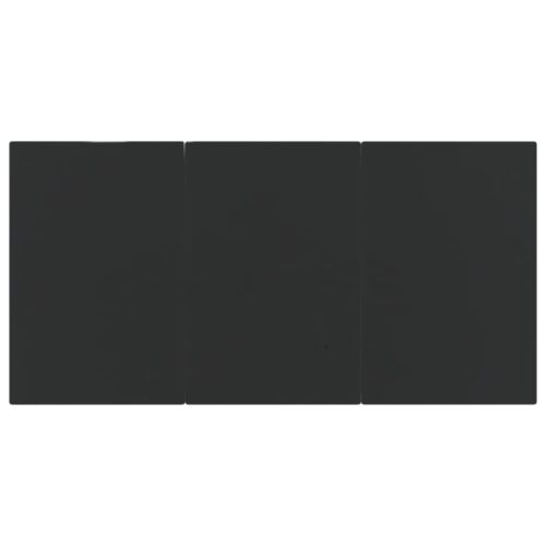 7-Piece Garden Dining Set Black Poly Rattan Wicker Outdoor Patio Furniture Steel - Image 10