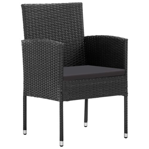 5-Piece Outdoor Dining Set Garden Patio Wicker Rattan Steel Chairs Table Setting - Image 5