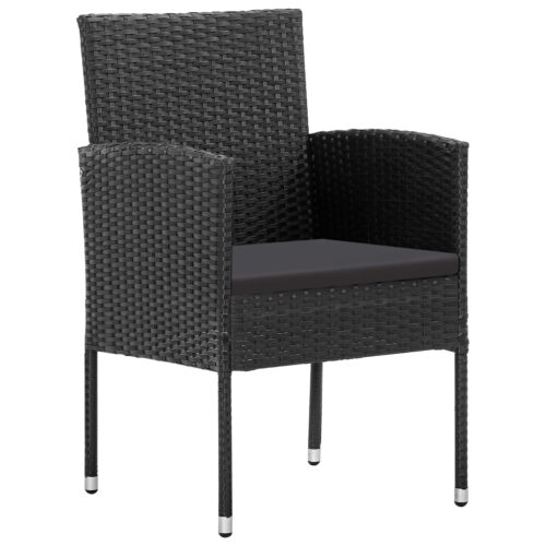 5-Piece Outdoor Dining Set Garden Patio Wicker Rattan Steel Chairs Table Setting - Image 5