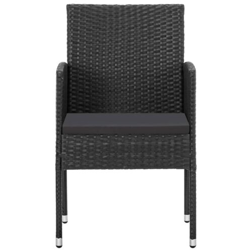 5-Piece Outdoor Dining Set Garden Patio Wicker Rattan Steel Chairs Table Setting - Image 6