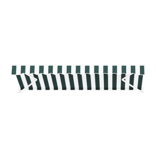 Instahut Retractable Folding Arm Awning Motorised Sunshade 3Mx2.5M Green White - Image 3