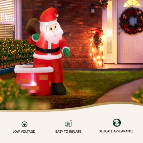 Jingle Jollys Christmas Inflatable Santa Illuminated Decorations - Image 4
