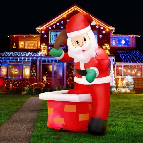 Jingle Jollys Christmas Inflatable Santa Illuminated Decorations - Image 7
