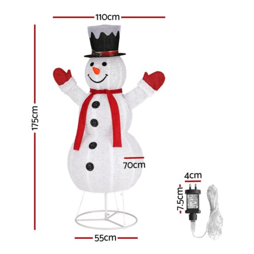 1.7M Christmas Lights 200 LED Fairy Light Snowman Decorations Jingle Jollys - Image 2