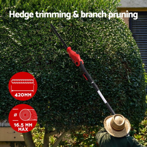 Giantz Cordless Pole Hedge Trimmer Garden Pruner Electric Cutter - Image 4