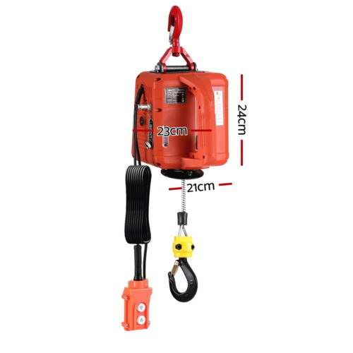 Giantz Electric Hoist Winch 500KG Wired/Wireless Remote Control Cable 7.6M - Image 2