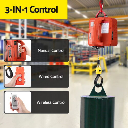 Giantz Electric Hoist Winch 500KG Wired/Wireless Remote Control Cable 7.6M - Image 6