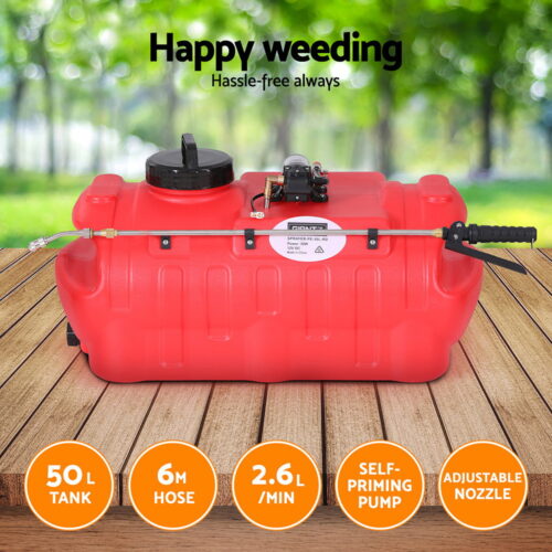 Giantz 50L Weed Sprayer Boom Pump Spot Spray - Image 4