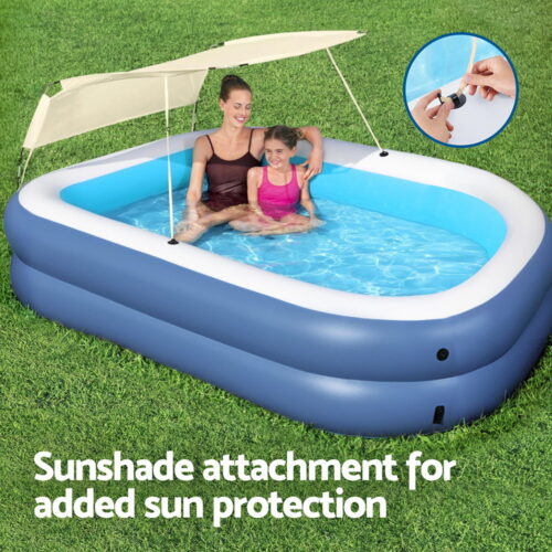 Bestway Kids Inflatable Pool Above Ground Splash Pool with Sunshade 254x178cm - Image 4