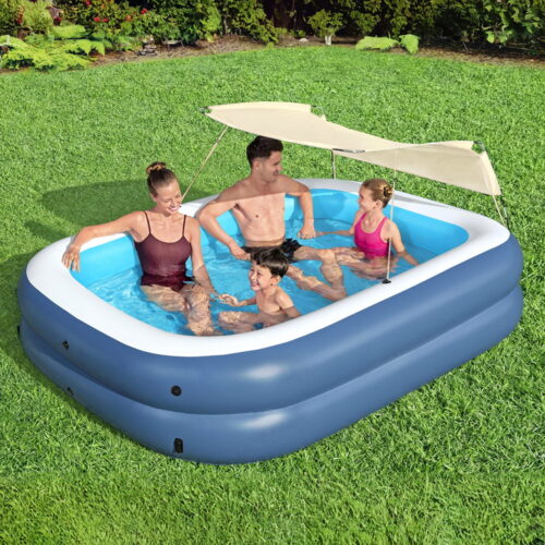 Bestway Kids Inflatable Pool Above Ground Splash Pool with Sunshade 254x178cm - Image 7