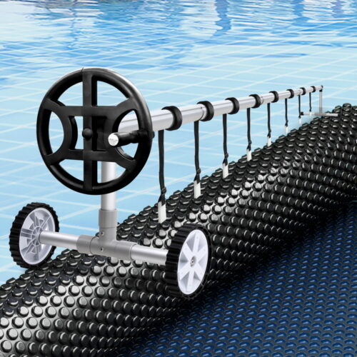 Aqua Buddy Pool Cover 600 Micron 6.5x3m w/ Roller 4m Swimming Pools Black Solar Blanket - Image 7
