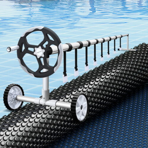 Aqua Buddy Pool Cover 600 Micron 9.5x5m w/ Roller 5.55m Swimming Pools Black Solar Blanket - Image 7