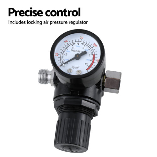 Giantz 2PC HVLP Spray Gun Paint Gun Gravity Feed 0.8mm 1.4,mm Nozzles Included - Image 6