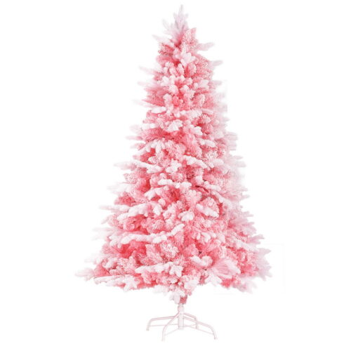 Jingle Jollys Christmas Tree 1.8m Pink Xmas Tree Snowy Party Decor 810 Tips - Image 3