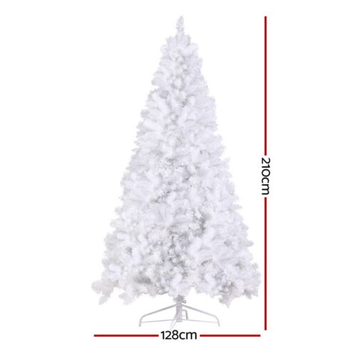 Jingle Jollys Christmas Tree 2.1m 500 LED Xmas Tree Decorations White 1260 Tips - Image 3