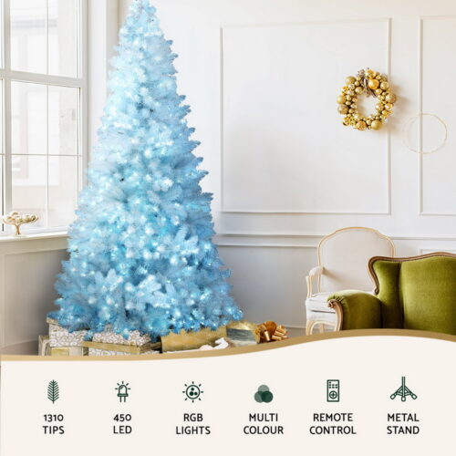 Jingle Jollys Christmas Tree 2.1m RGB Remote Xmas Party Decorations 1310 Tips - Image 4