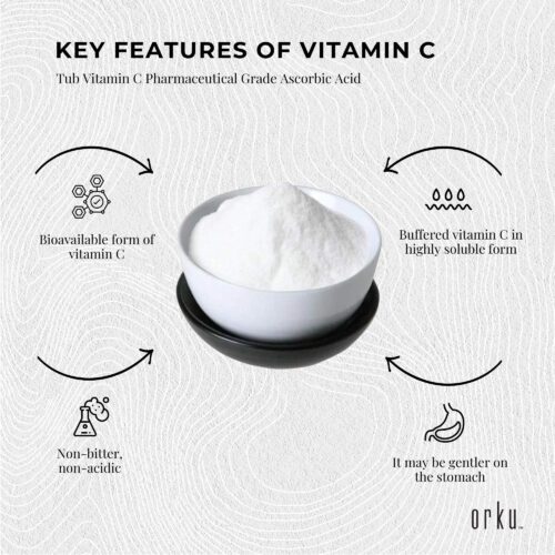 1.2Kg Sodium Ascorbate Powder - Tub Vitamin C Pharmaceutical Grade Ascorbic Acid - Image 4