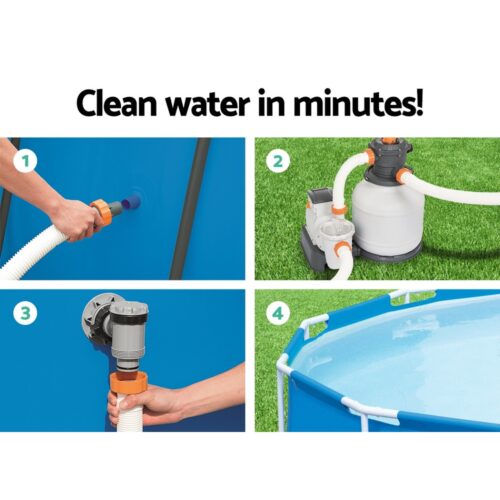 Bestway Pool Pump Sand Filter 2200GPH 8327L/H Pools Flowclear Filters - Image 4