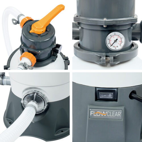 Bestway Pool Pump Sand Filter 800GPH 3028L/H Pools Flowclear Filters - Image 3