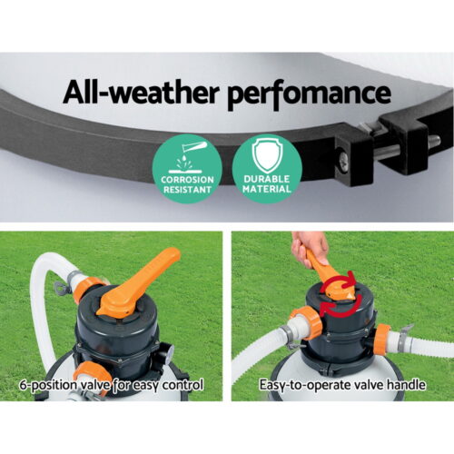 Bestway Pool Pump Sand Filter 800GPH 3028L/H Pools Flowclear Filters - Image 5