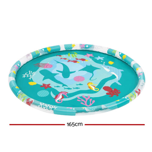 Bestway Kids Inflatable Pad Round Splash Pool Sprinkler Spray Toys Marine 165cm - Image 2