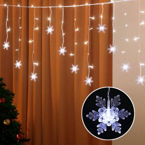 160 LED 6M Christmas Lights Icicle Light Solar Cold Jingle Jollys - Image 7