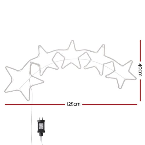 1.25M Christmas Lights Motif 560 LED Rope Light Outdoor Decoration Jingle Jollys - Image 2