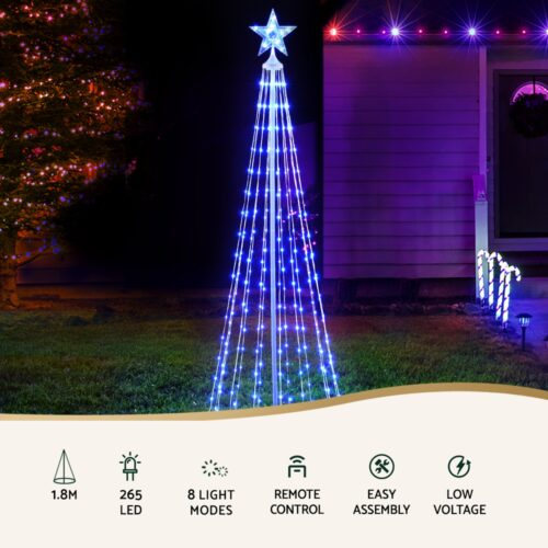 1.8M Christmas Tree 265 LED RGB Fairy Lights Jingle Jollys - Image 4