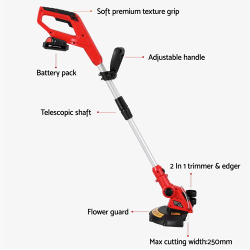 Giantz 20V Cordless Line Trimmer Lawn Whipper Grass Snipper - Image 6