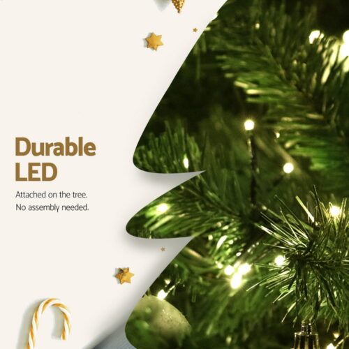 Jingle Jollys Christmas Tree 2.4m Xmas Tree Decorations 1488 LED Lights Decor - Image 5