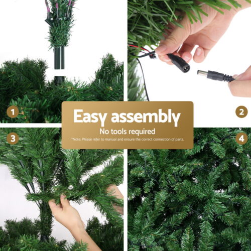 Jingle Jollys Christmas Tree 2.4m Xmas Tree Decorations 1488 LED Lights Decor - Image 6