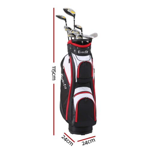 Everfit Golf Clubs Set Men Right Handed Golf Wedges Alloy Driver Golf Stand Bag - Image 2