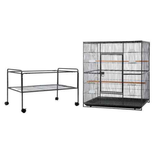 i.Pet Bird Cage Large Cages 160cm Parrot Aviary Stand-Alone Budgie Wheels Castor - Image 3