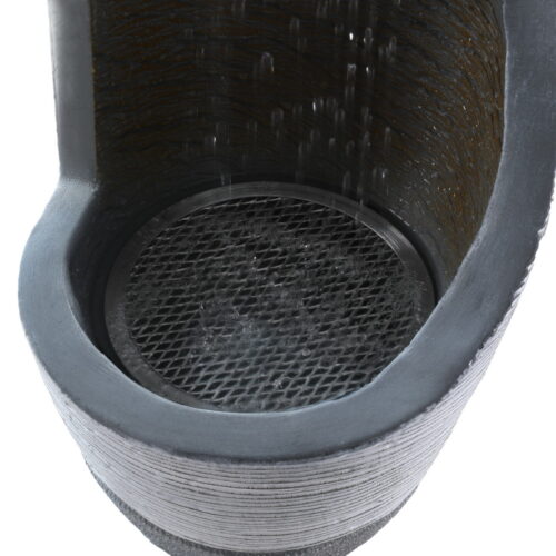 Gardeon Solar Fountain Water Feature Bird Bath Outdoor Garden Cascade 48CM Grey - Image 4