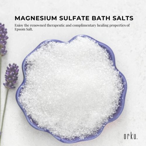 Orku 1Kg Epsom Salt Magnesium Sulphate Bath Salts Skin Body - Image 6