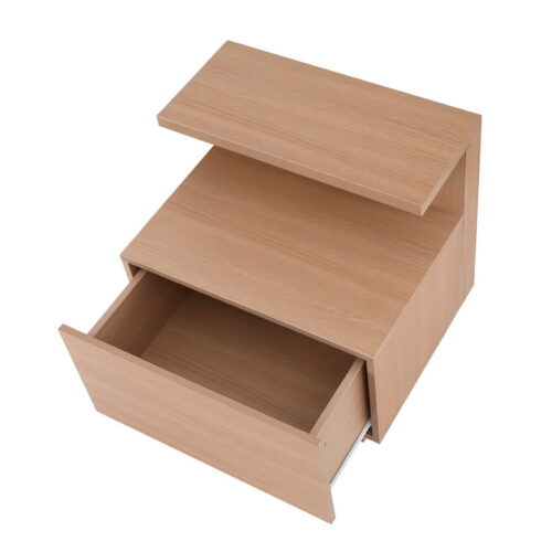 Artiss Bedside Table 1 Drawer - Pine - Image 4