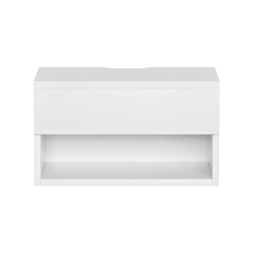 Artiss Floating Bedside Table Nightstand Drawer White - Image 3