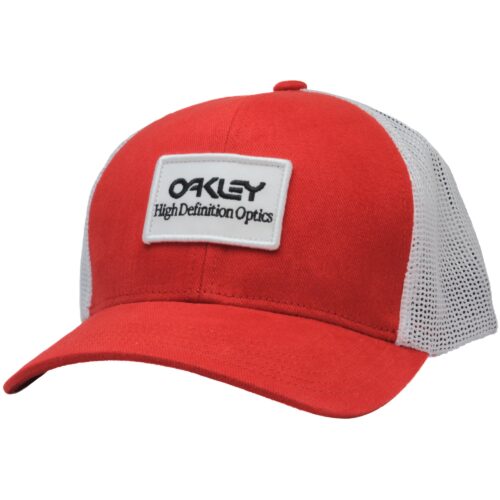 Oakley B1B HDO Patch Trucker Cap Mens Iron Red Line Snapback Casual Sports Hat