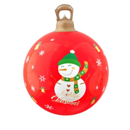Jingle Jollys Christmas Inflatable Ball 60cm Illuminated Led Snowman Xmas Decor - Image 3