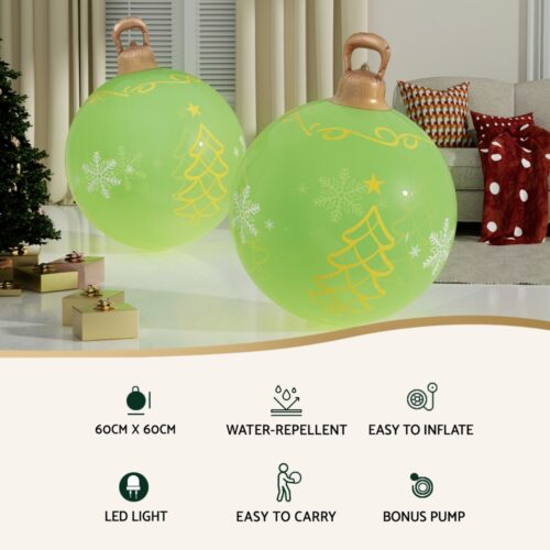 Jingle Jollys Christmas Inflatable Ball 60cm Led Illuminated Xmas Decoration - Image 4