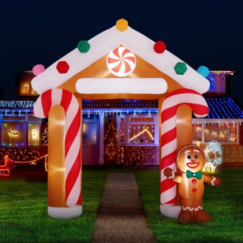 Jingle Jollys Christmas Inflatable Archwary Ginger 2.8M Illuminated Decorations - Image 6